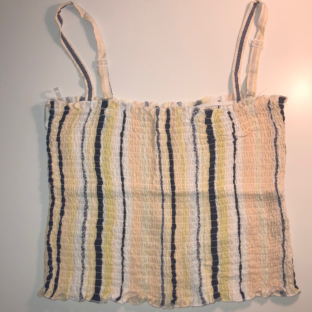 a striped crop top